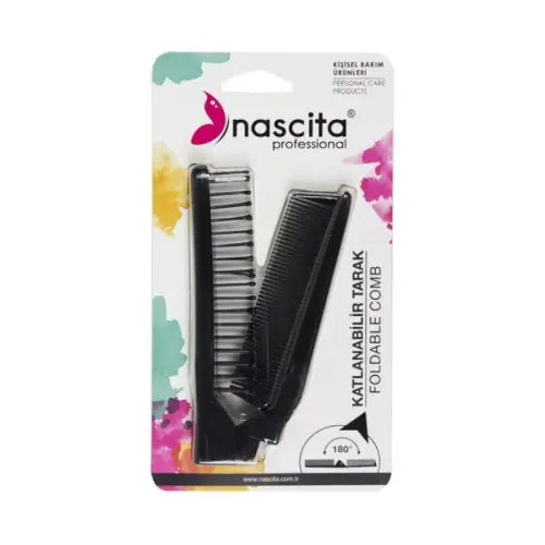 Nascita Foldable Comb Brush Black