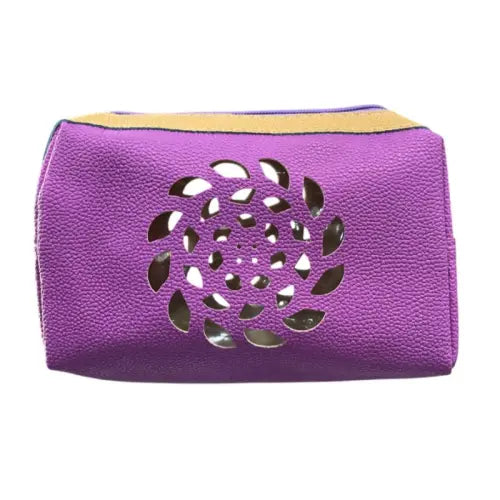 Nascita Floral Cutout Makeup Bag Purple