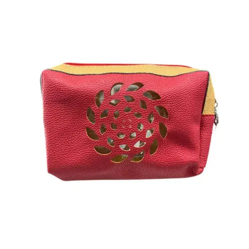 Nascita Floral Cutout Makeup Bag Red