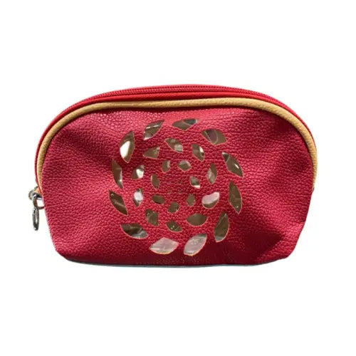 Nascita Floral Design Makeup Bag Red