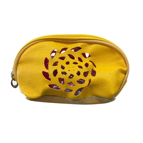 Nascita Floral Design Makeup Bag Yellow