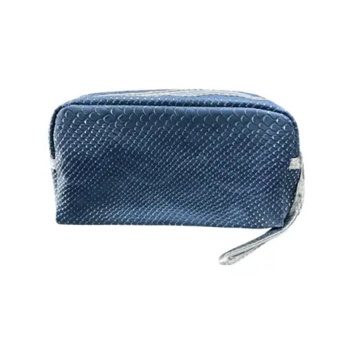 Nascita Patterned Cosmetic Bag With Mirror Blue