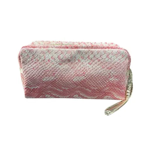 Nascita Patterned Cosmetic Bag With Mirror Pink