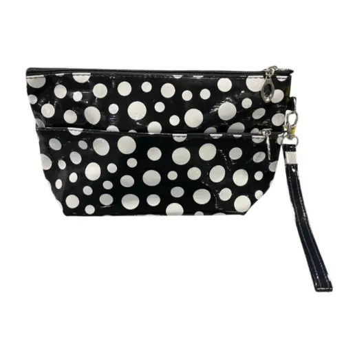Nascita Polka Dot Makeup Organizer With Mirror Black