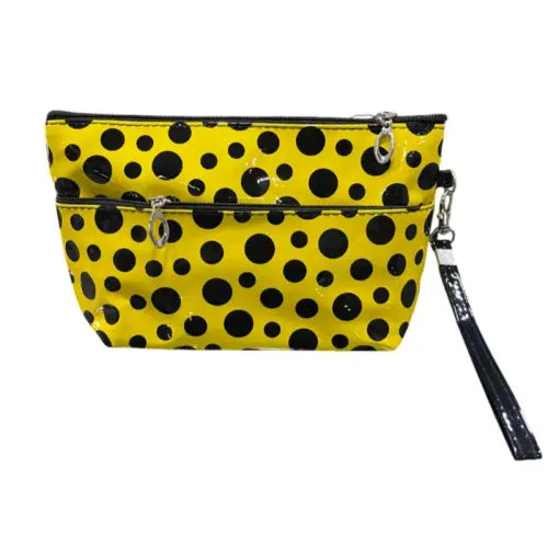 Nascita Polka Dot Makeup Organizer With Mirror Yellow