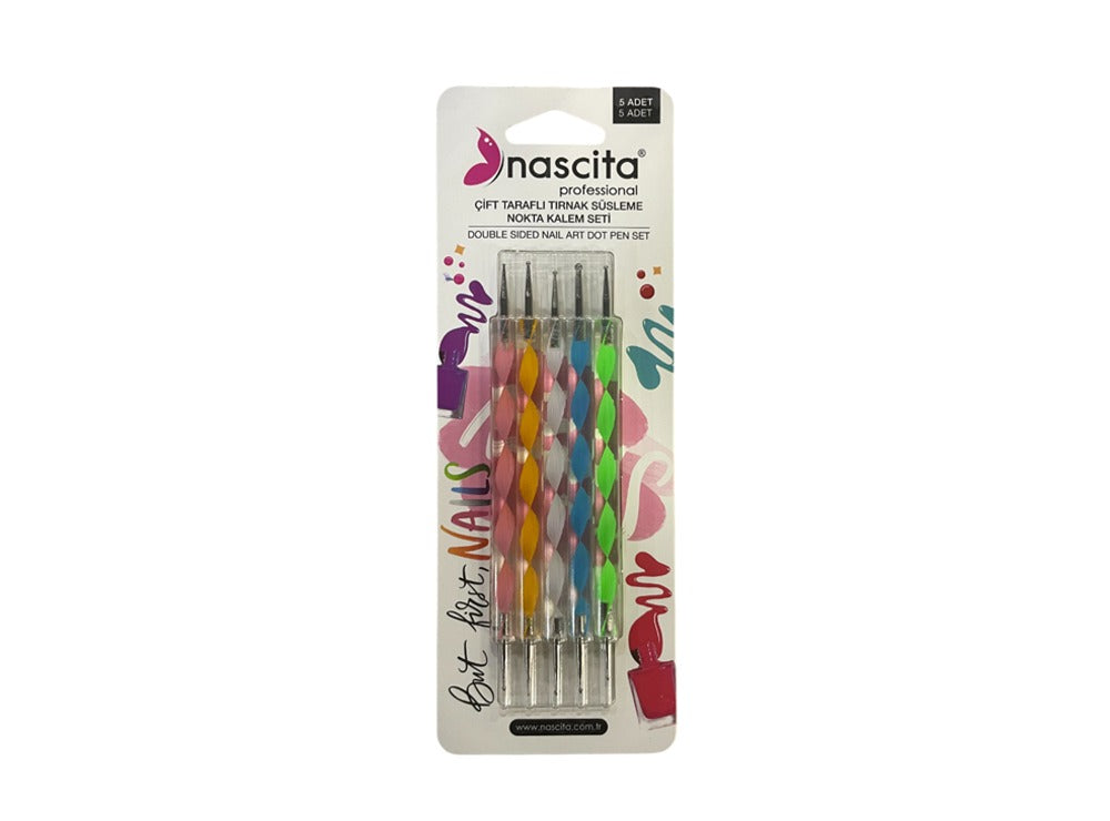 Nascita Double Sided Nail Art Dot Pen Set Pack of 5