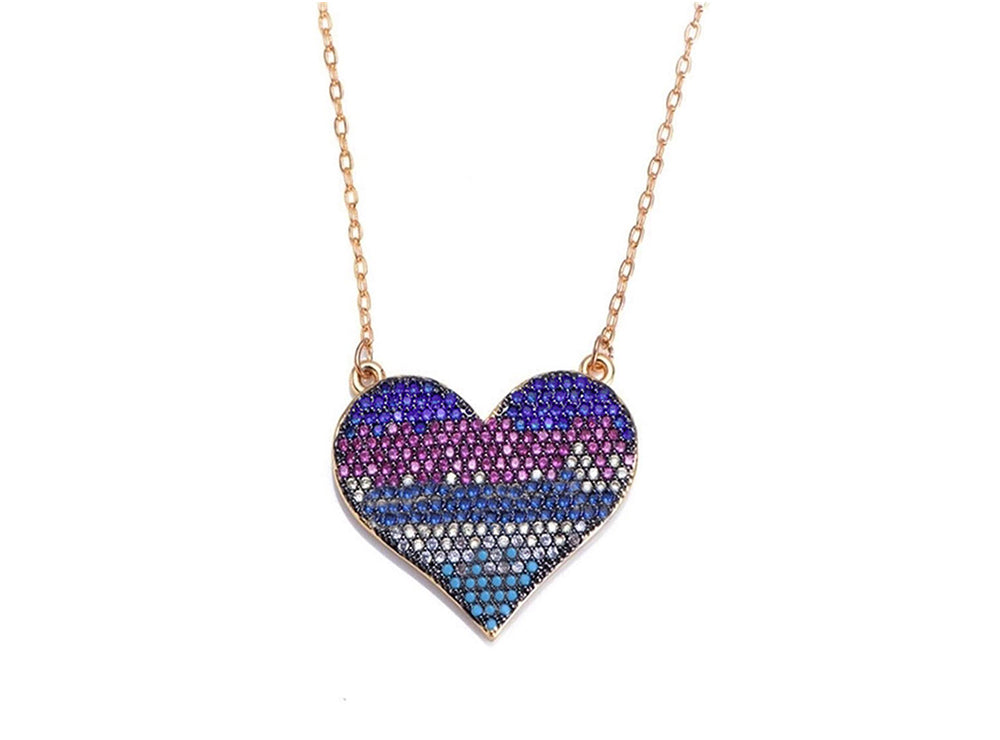 Lily's Style Polivia Heart Rose Gold Plated Necklace