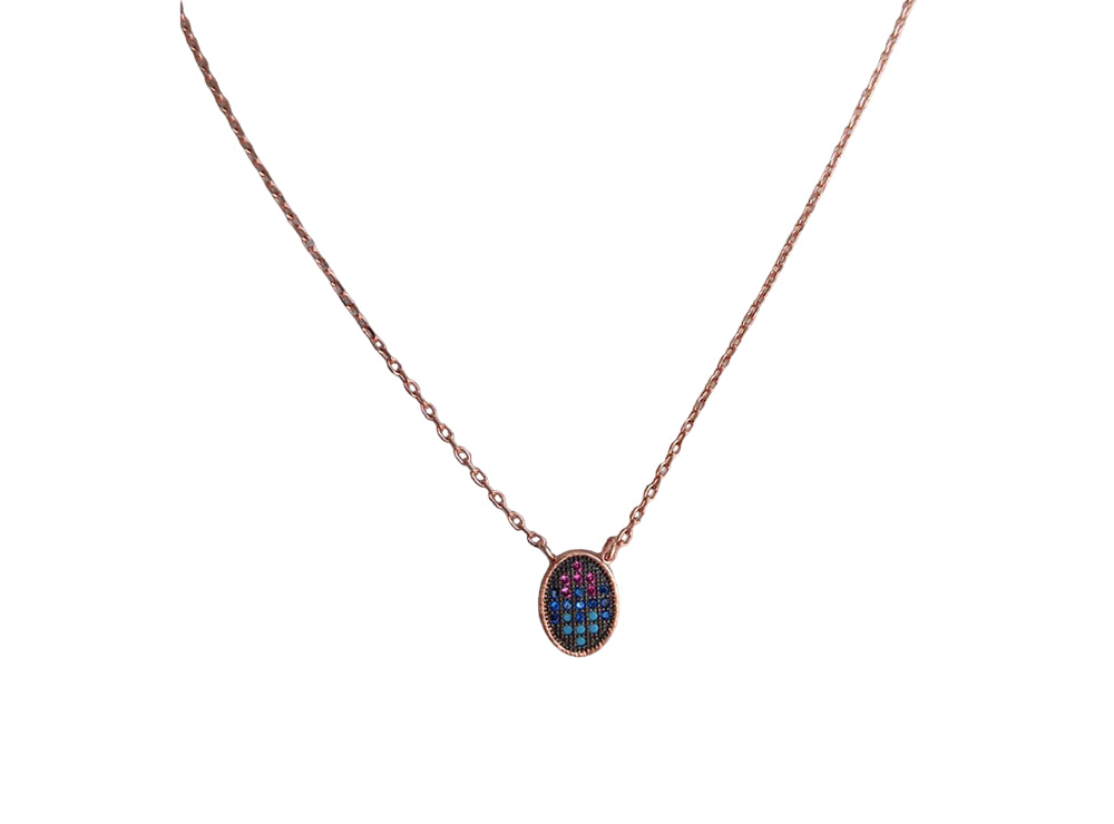 Lily's Style Polivia Egg Rose Gold Plated Necklace