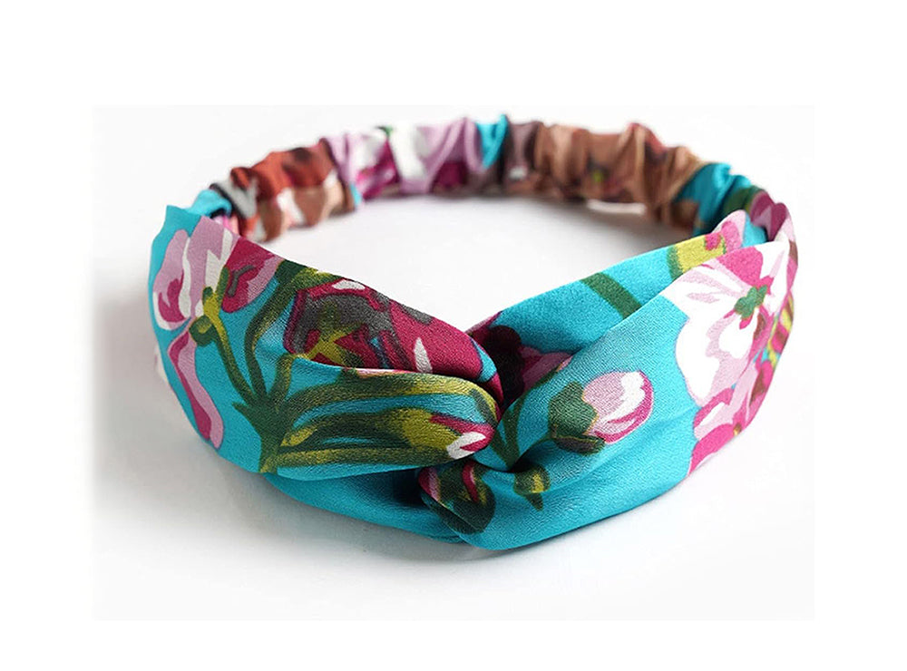 Lily's Style Aqua Blue Satin Headband