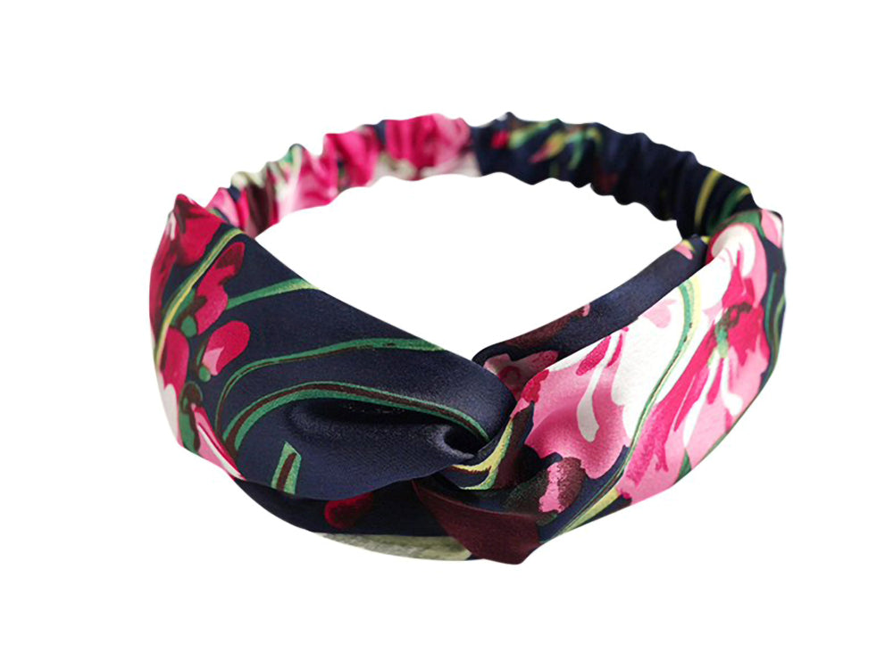 Lily's Style Dark Blue Satin Headband