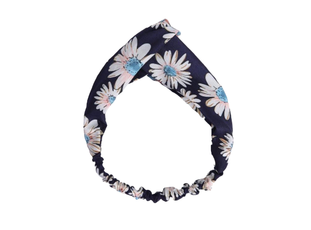 Lily's Style Girls Floral Navy Blue Headband
