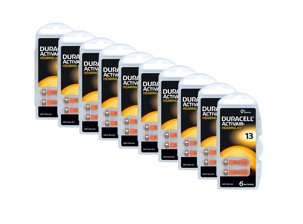Duracell 13 Hearing Aid Battery Pack of 60