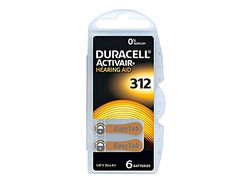 Duracell 312 Hearing Aid Battery Pack of 6
